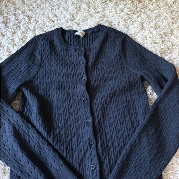 Sunday Best Navy Cable Knit Cardigan - Picture 5 of 6